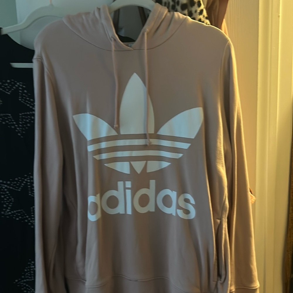 Blush pink Adidas Trefoil hoodie